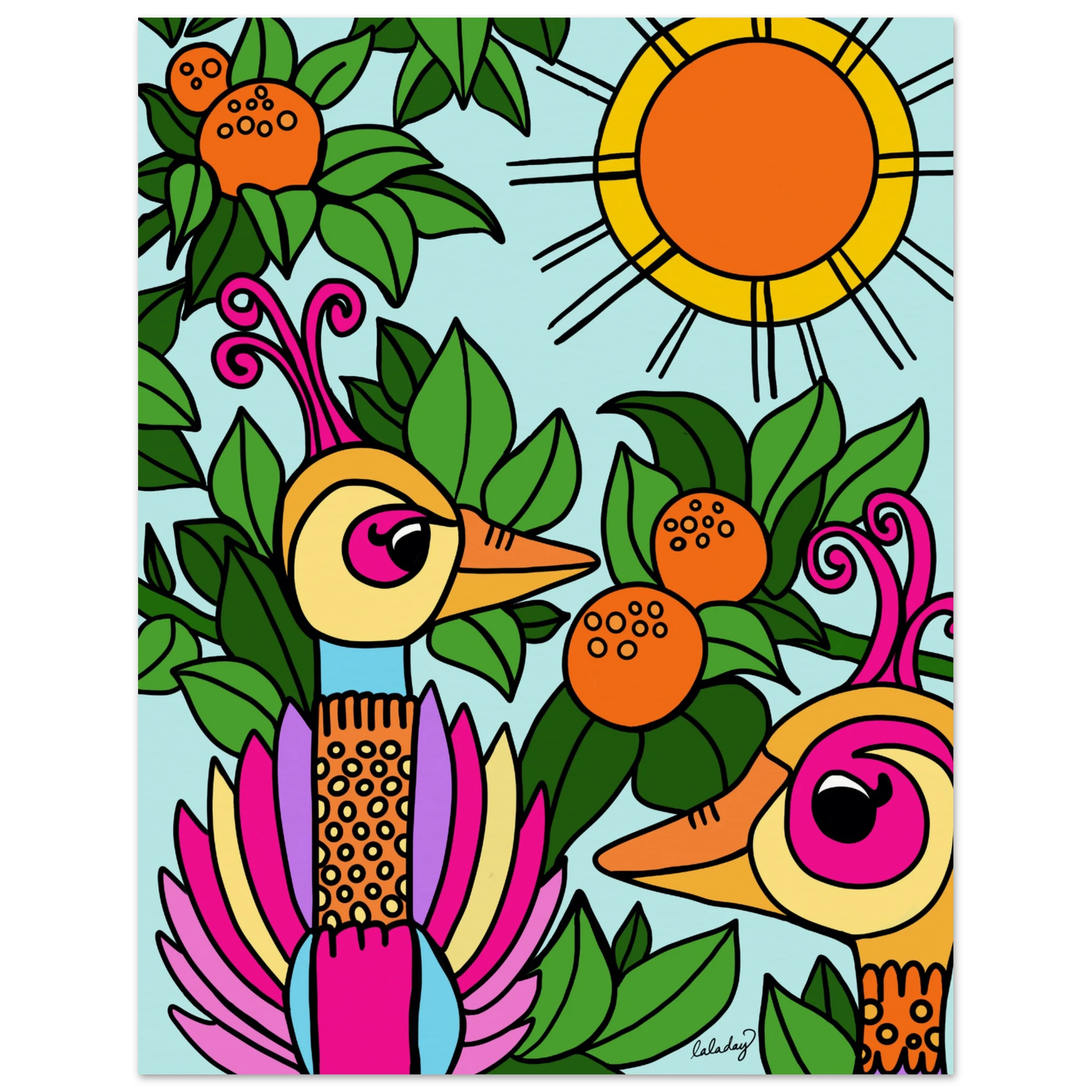 Birds in the Orange Grove (Print)