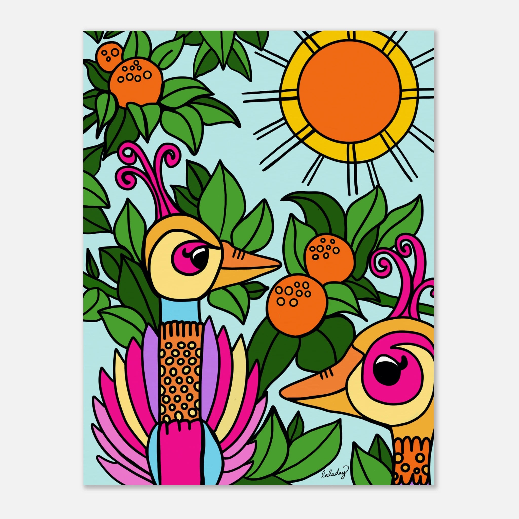 Birds in the Orange Grove (Print)